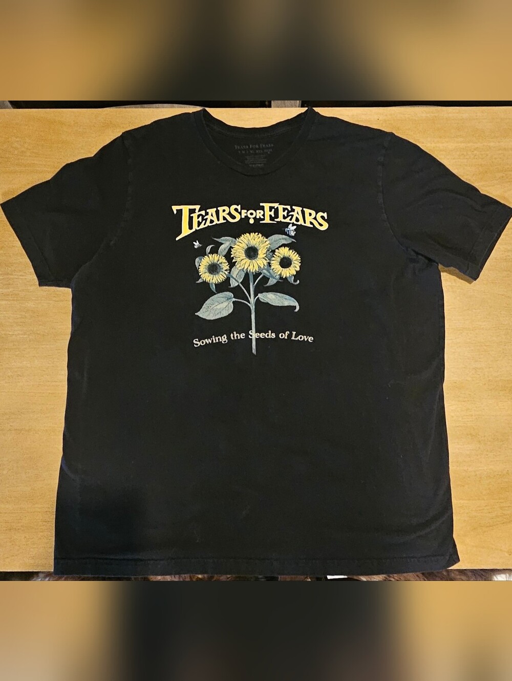 Tears for Fears Sowing the Seeds of Love T-Shirt 3XL Black Official Band Tee